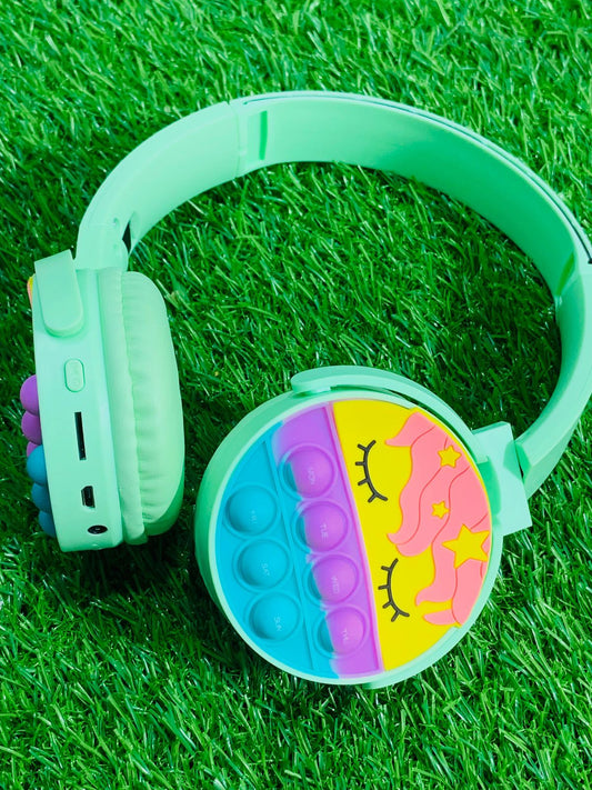 Cute Pop It Wireless Bluetooth Headphones Foldable