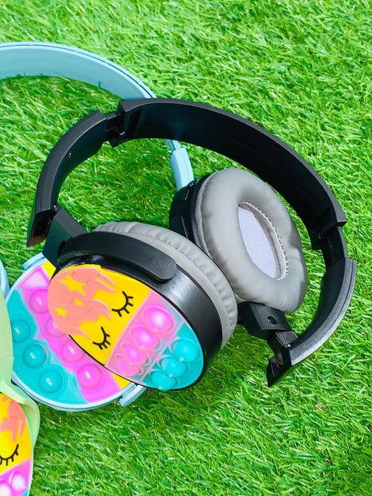 Cute Pop It Wireless Bluetooth Headphones Foldable